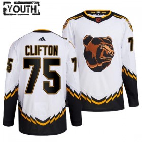 Boston Bruins tröja Connor Clifton Adidas 2022-23 Vit Reverse Retro 2.0 Authentic - NHL Tröjor Barn